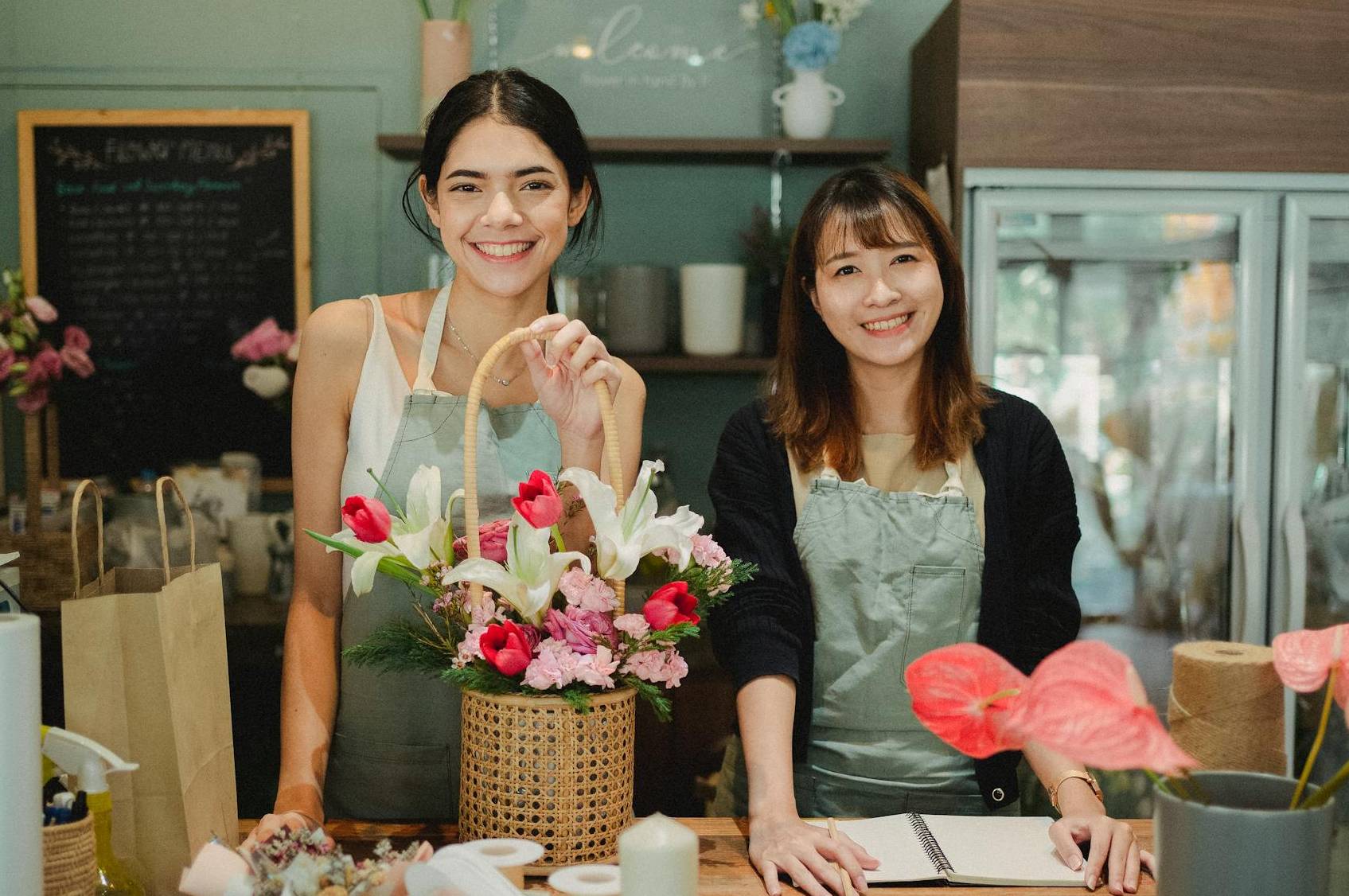 Midwest Small business owner hosting